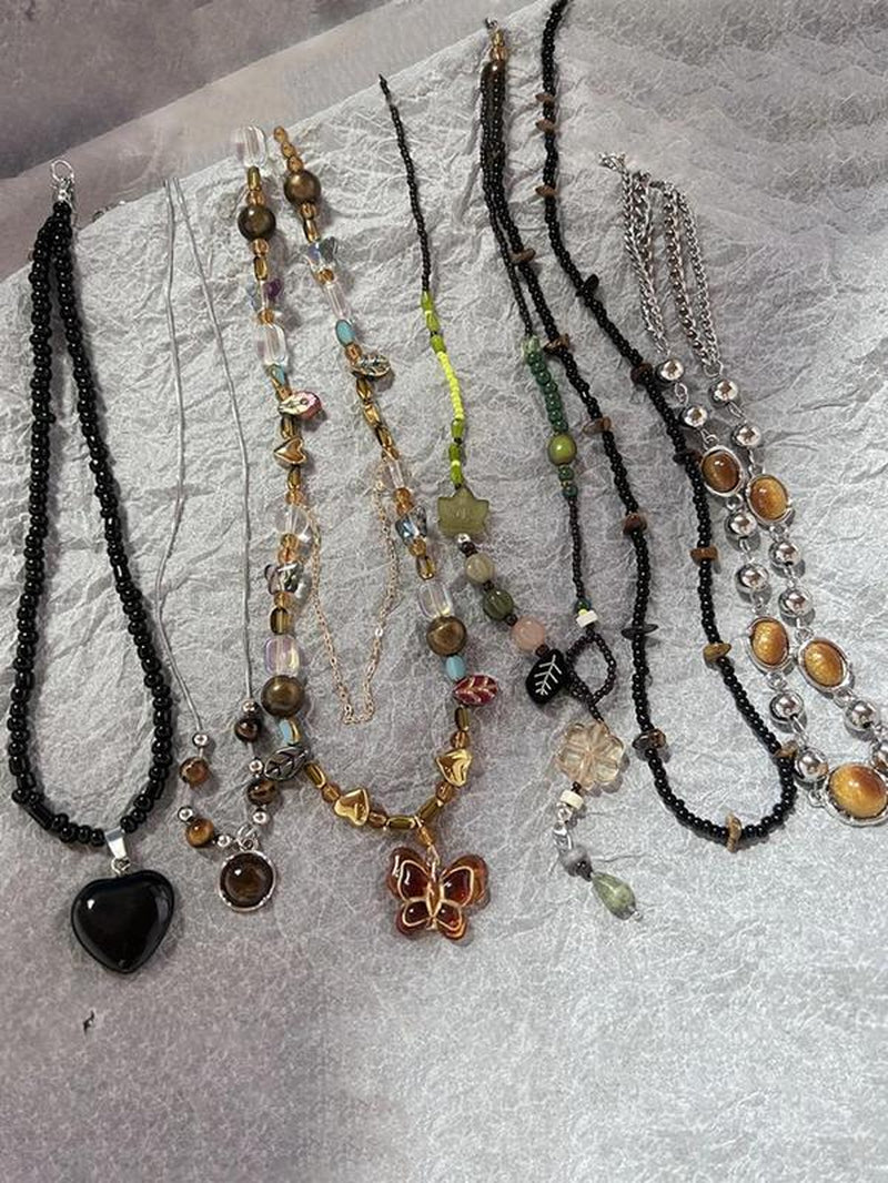 Boho Style Mixed Necklace, Necklace Set, Fashion Jewelry for Party, Daily Clothing Decor, Trendy All-Match & Exquisite Jewelry for Birthday Gift