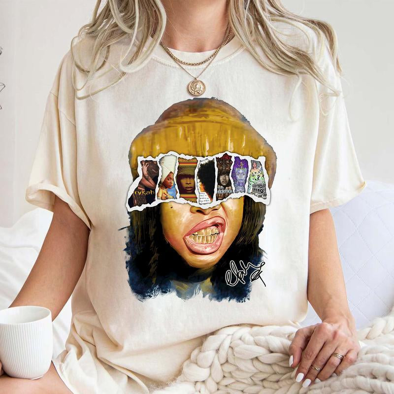 Erykah Badu Unisex Graphic T-Shirt, Retro 90&